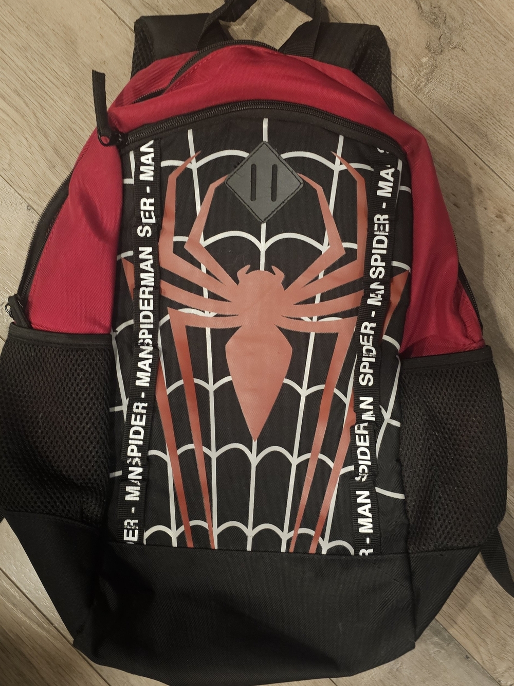 Red & Black Spiderman Graphic Backpack